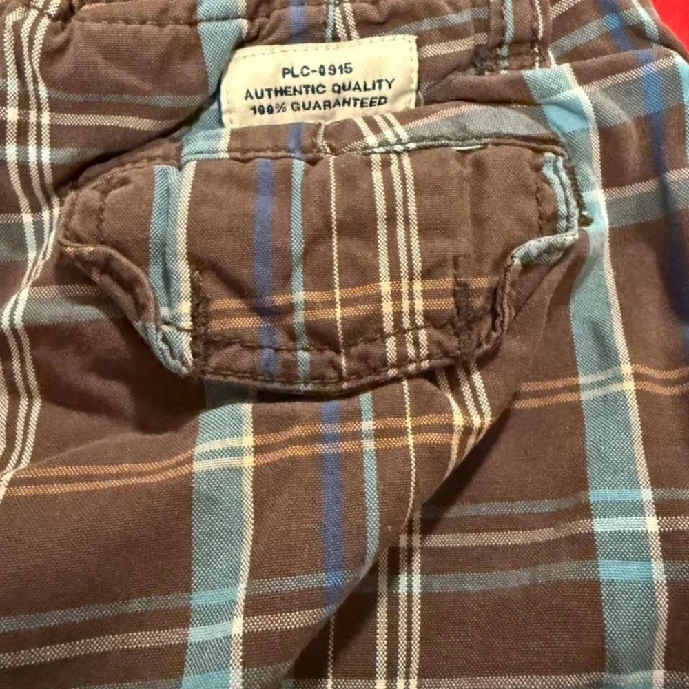 The Children's Place brown and blue plaid shorts  Size 5